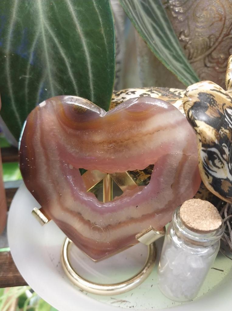Purple Agate Heart