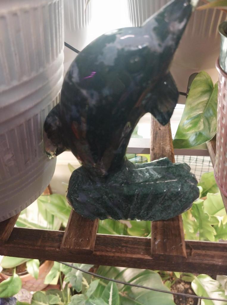 Blue Moss Agate Dolphin